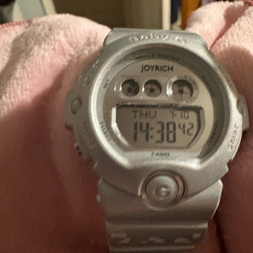 Baby GJoyrich Silver Digital Watch with Leopard print band